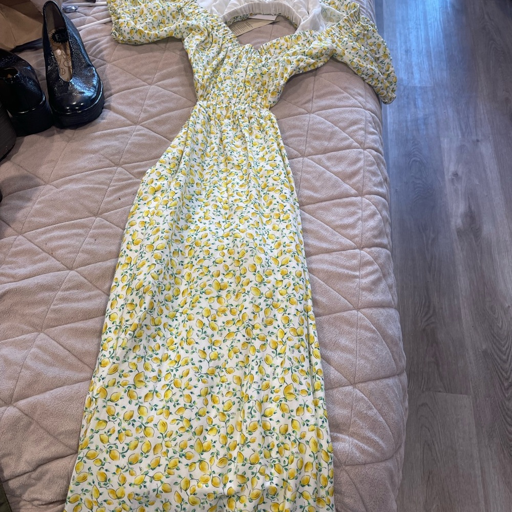 Floral Yellow Dress petite